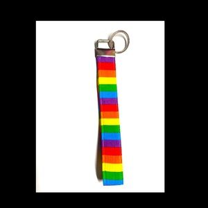 Rainbow keychain wristlet/ key fob